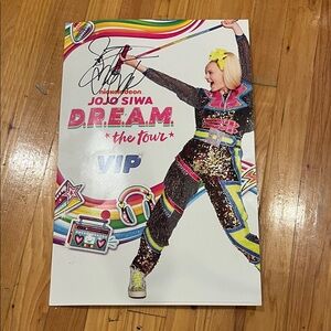 AUTOGRAPHED JoJo Siwa Dream Tour VIP Poster